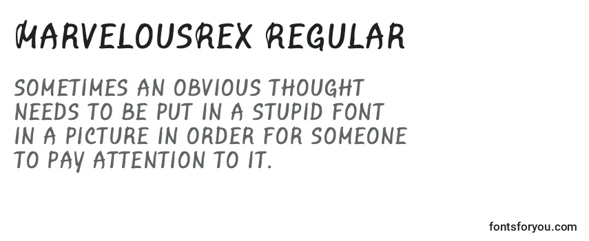 MarvelousRex Regular Font