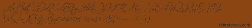 Czcionka Marverlous Script Demo – czarne czcionki na brązowym tle