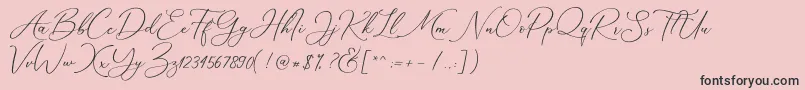 Marverlous Script Demo-Schriftart – Schwarze Schriften auf rosa Hintergrund