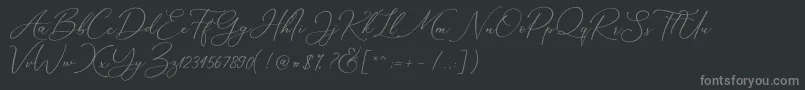Police Marverlous Script Demo – polices grises sur fond noir
