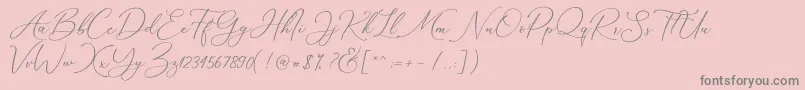 Czcionka Marverlous Script Demo – szare czcionki na różowym tle