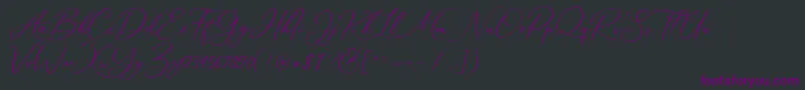 フォントMarverlous Script Demo – 黒い背景に紫のフォント