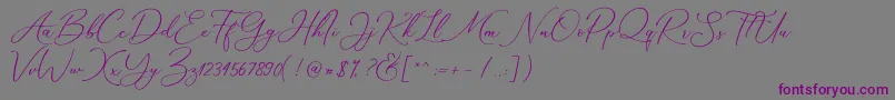 Police Marverlous Script Demo – polices violettes sur fond gris