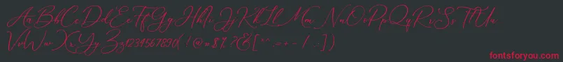 fuente Marverlous Script Demo – Fuentes Rojas Sobre Fondo Negro