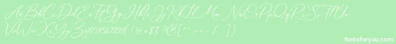 Marverlous Script Demo Font – White Fonts on Green Background