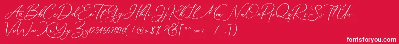 fuente Marverlous Script Demo – Fuentes Blancas Sobre Fondo Rojo