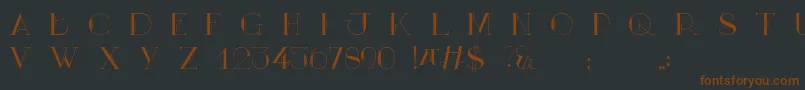 Saiba mais sobre a fonte Mary CAPS Fonte Mary CAPS – fontes marrons em um fundo preto