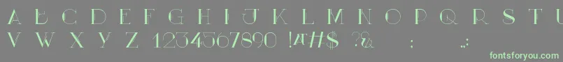 Mary CAPS Font – Green Fonts on Gray Background