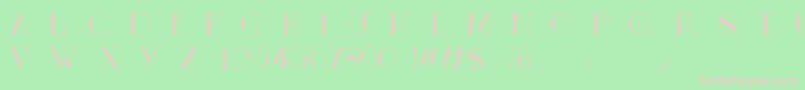 Mary CAPS Font – Pink Fonts on Green Background