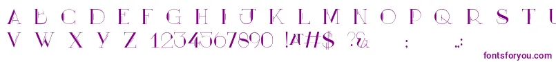 Mary CAPS Font – Purple Fonts on White Background