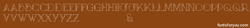 fuente Mary CAPSOutline – Fuentes Blancas Sobre Fondo Marrón