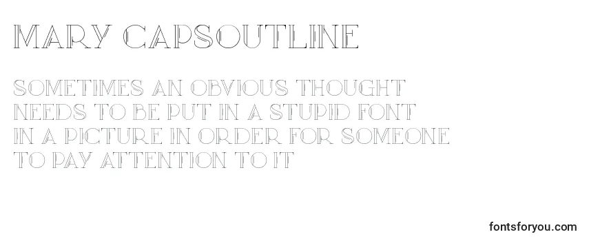 Шрифт Mary CAPSOutline