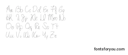 Mary s handwriting-fontti