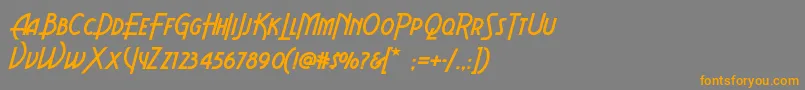 Шрифт Aeroviasbrasilnf – оранжевые шрифты на сером фоне