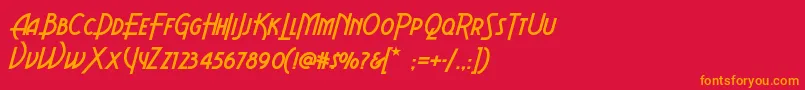 Aeroviasbrasilnf Font – Orange Fonts on Red Background