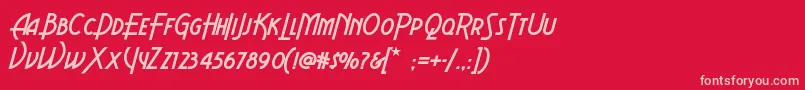 Aeroviasbrasilnf Font – Pink Fonts on Red Background