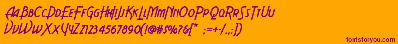Saiba mais sobre a fonte Aeroviasbrasilnf Fonte Aeroviasbrasilnf – fontes roxas em um fundo laranja