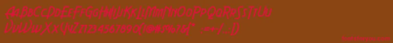 Aeroviasbrasilnf Font – Red Fonts on Brown Background