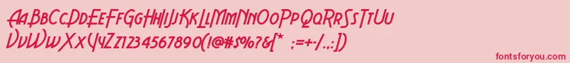 Aeroviasbrasilnf Font – Red Fonts on Pink Background
