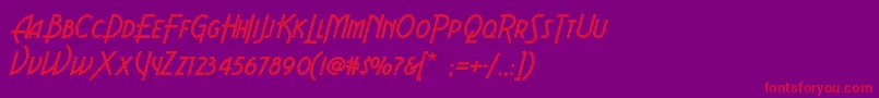 Aeroviasbrasilnf Font – Red Fonts on Purple Background