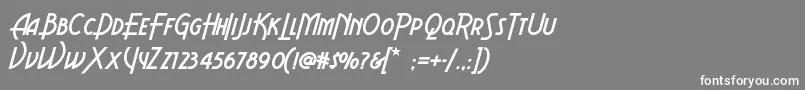 Aeroviasbrasilnf Font – White Fonts on Gray Background