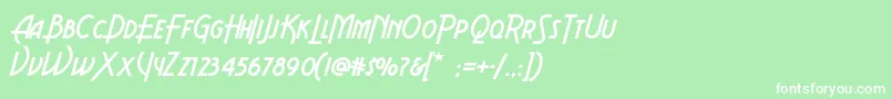 Aeroviasbrasilnf Font – White Fonts on Green Background