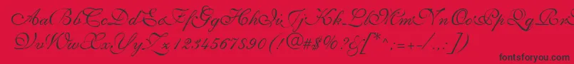 NarvikRegular Font – Black Fonts on Red Background