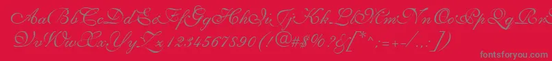 NarvikRegular Font – Gray Fonts on Red Background