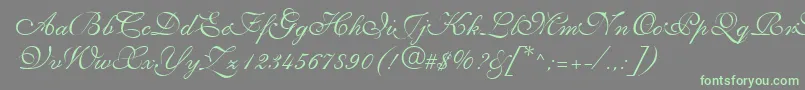 NarvikRegular-Schriftart – Grüne Schriften auf grauem Hintergrund
