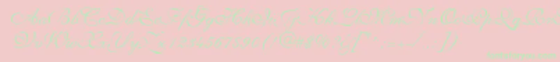 NarvikRegular Font – Green Fonts on Pink Background