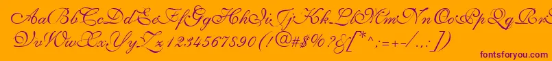 Шрифт NarvikRegular – фиолетовые шрифты на оранжевом фоне
