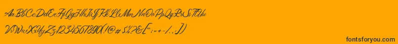 fuente Maryatha Demo – Fuentes Negras Sobre Fondo Naranja