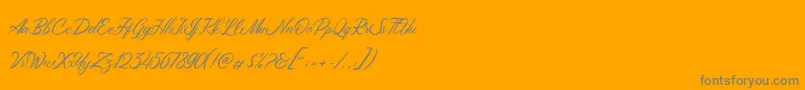 Maryatha Demo-Schriftart – Graue Schriften auf orangefarbenem Hintergrund