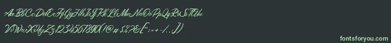 Шрифт Maryatha Demo – зелёные шрифты на чёрном фоне