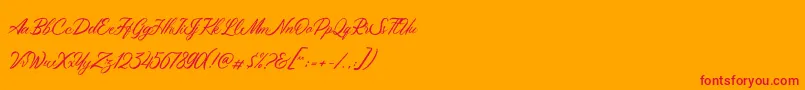 Maryatha Demo Font – Red Fonts on Orange Background