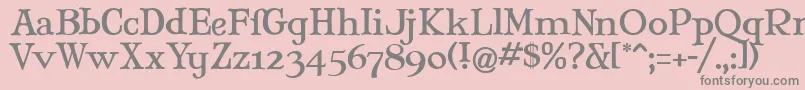 MARYJ    Font – Gray Fonts on Pink Background