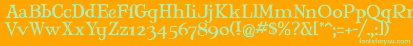 MARYJ    Font – Green Fonts on Orange Background