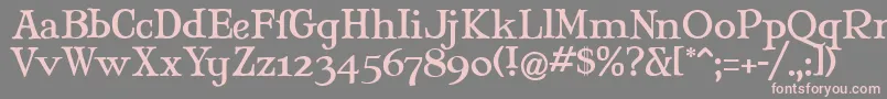 MARYJ    Font – Pink Fonts on Gray Background