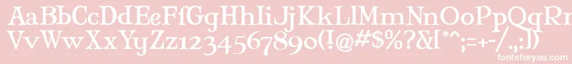 MARYJ    Font – White Fonts on Pink Background