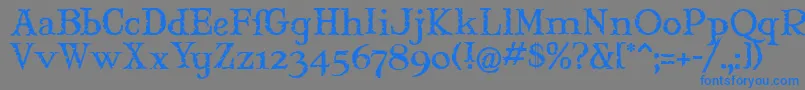 MARYJM   Font – Blue Fonts on Gray Background