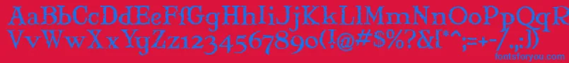 MARYJM   Font – Blue Fonts on Red Background