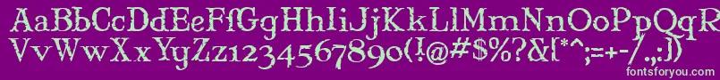 MARYJM   Font – Green Fonts on Purple Background