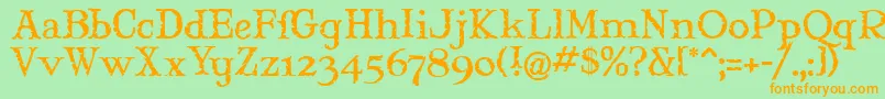 MARYJM   Font – Orange Fonts on Green Background