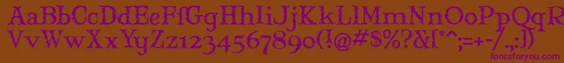 MARYJM   Font – Purple Fonts on Brown Background