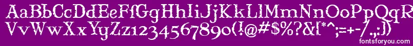 MARYJM   Font – White Fonts on Purple Background