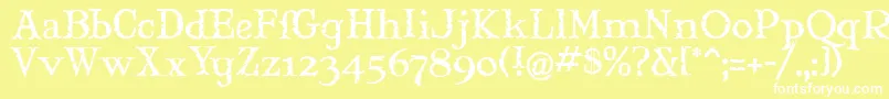 MARYJM   Font – White Fonts on Yellow Background