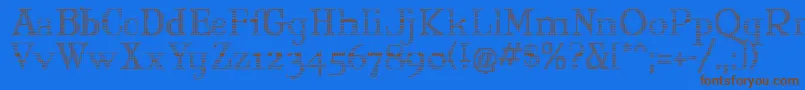 MARYJO  -fontti – ruskeat fontit sinisellä taustalla