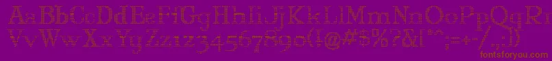 MARYJO  -fontti – ruskeat fontit violetilla taustalla