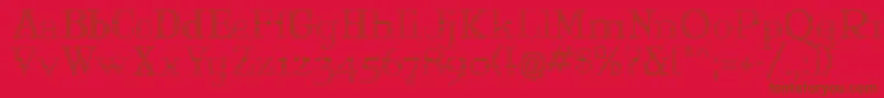 MARYJO  -fontti – ruskeat fontit punaisella taustalla