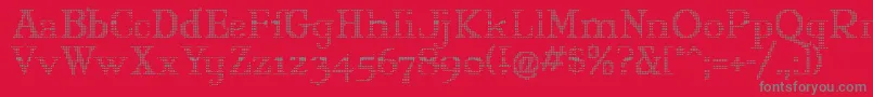 Шрифт MARYJO   – серые шрифты на красном фоне